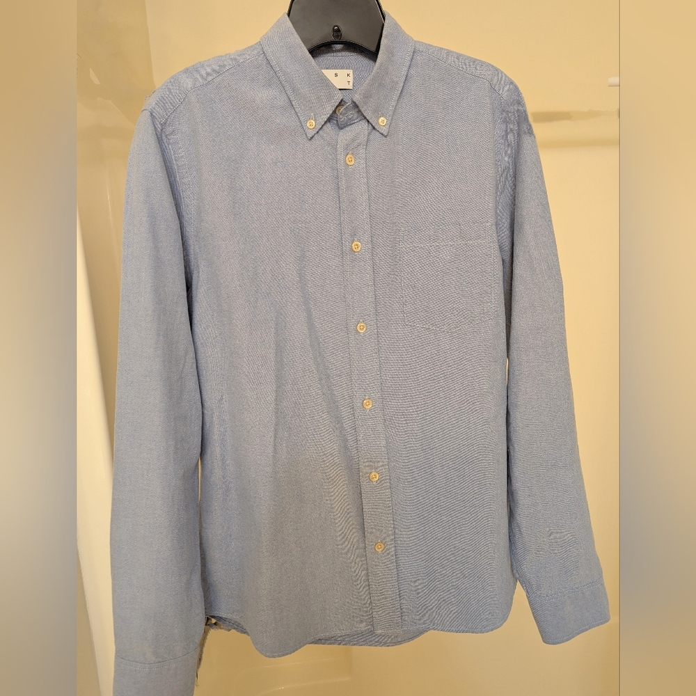 Men's Blue Oxford Button-Down Shirt